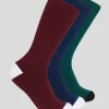 PSD Socks*3 Pack - Logo Crew - Dark Tones
