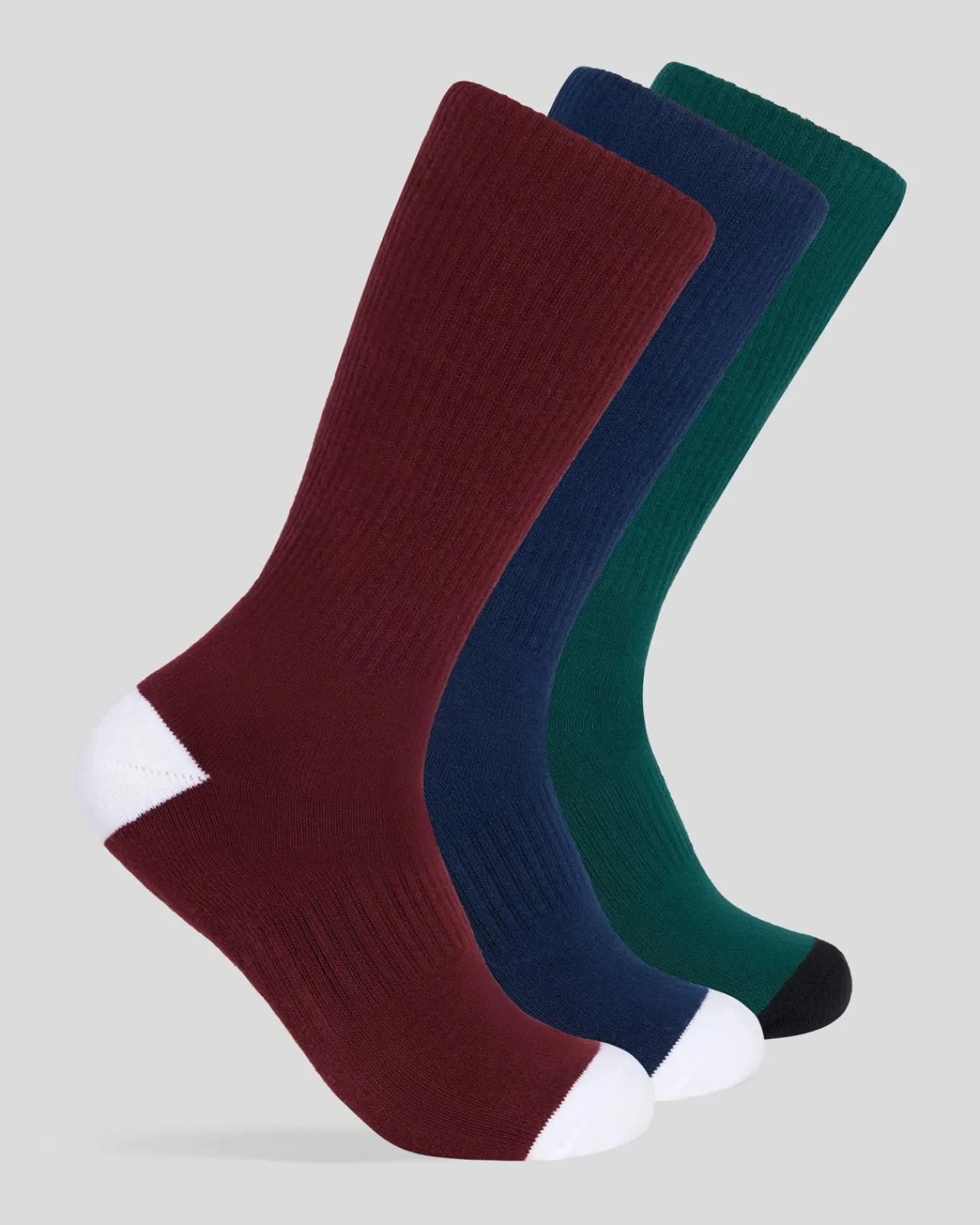 PSD Socks*3 Pack - Logo Crew - Dark Tones