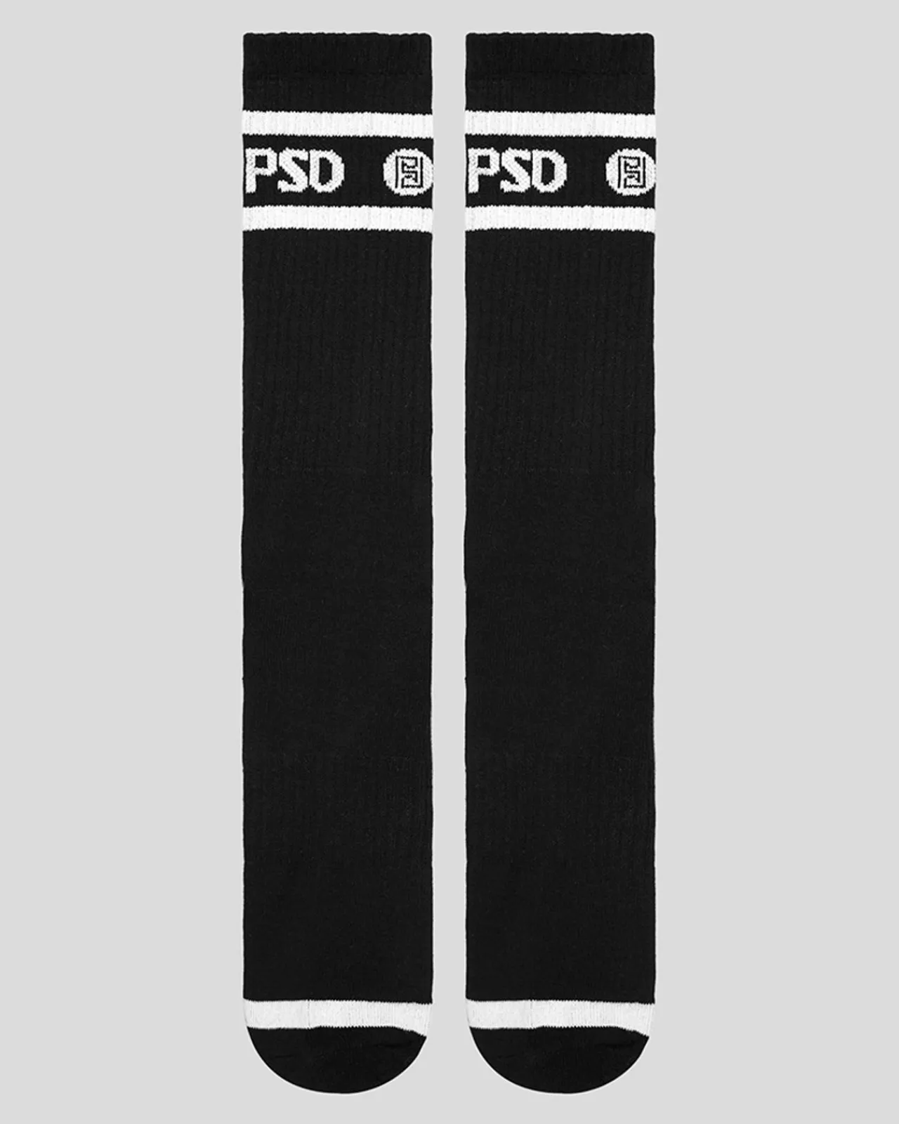 PSD Socks*3 Pack - Logo Stripe Crew - Black