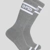 PSD Socks*3 Pack - Logo Stripe Crew - Gray
