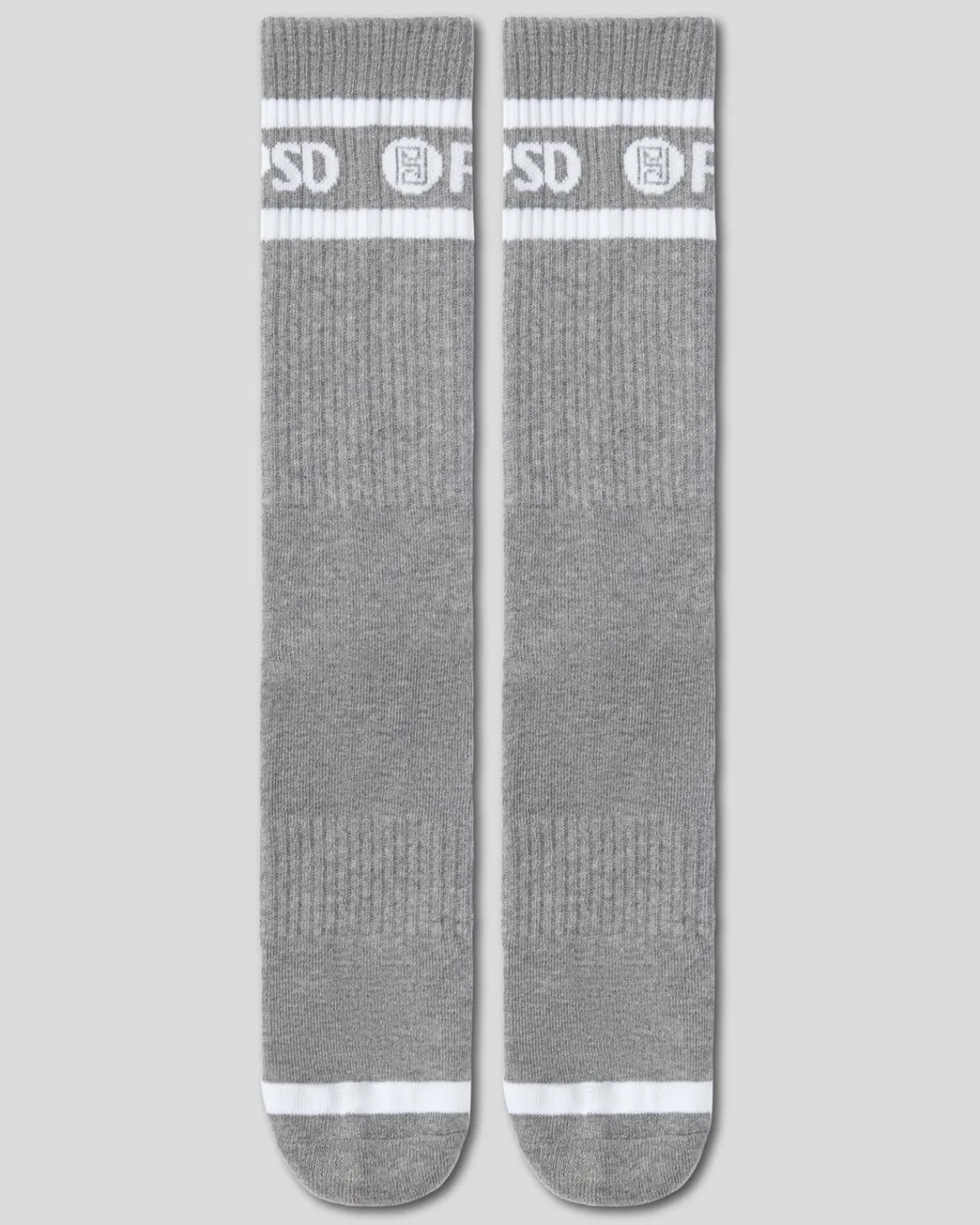 PSD Socks*3 Pack - Logo Stripe Crew - Gray