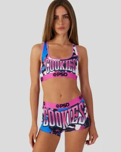 Women PSD Sports Bra|Core Standard*Cookies - Camo Pop