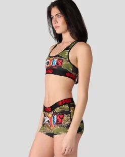 Women PSD Sports Bra|Core Standard*Cookies - Ransom Camo
