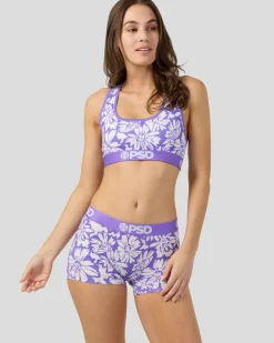 Women PSD Sports Bra|Core Standard*Floral Purp