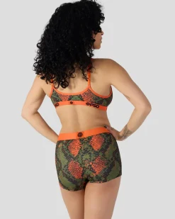 Women PSD Core Standard|V-Neck Bralette*Green Snake