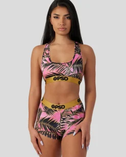 Women PSD Sports Bra|Core Standard*Katya Henry - Silk Palms
