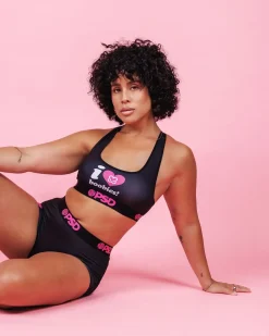 Women PSD Sports Bra|Core Standard*Keep a Breast - I Heart Boobies