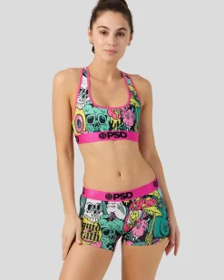 Women PSD Sports Bra|Core Standard*Liquid Death - Death Drip
