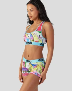 Women PSD Sports Bra|Core Standard*Looney Tunes - Trippin