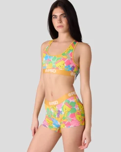 Women PSD Sports Bra|Core Standard*Looney Tunes - Tweety Hawaii