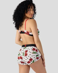 Women PSD Triangle Bralette|Modal Blend*Modal - Cherry Skullz