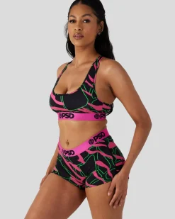 Women PSD Sports Bra|Modal Blend*Modal - Neon Giraffe