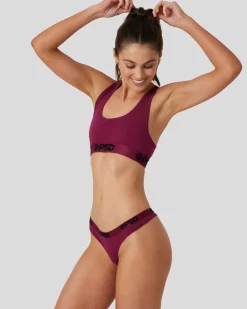 Women PSD Thongs|Modal Blend*Modal Solids - Almandine