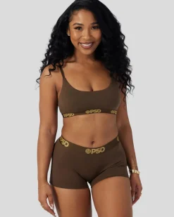 Women PSD Scoop Bralette|Modal Blend*Modal Solids - Cocoa