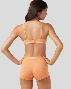 Women PSD Triangle Bralette|Modal Blend*Modal Solids - Coral