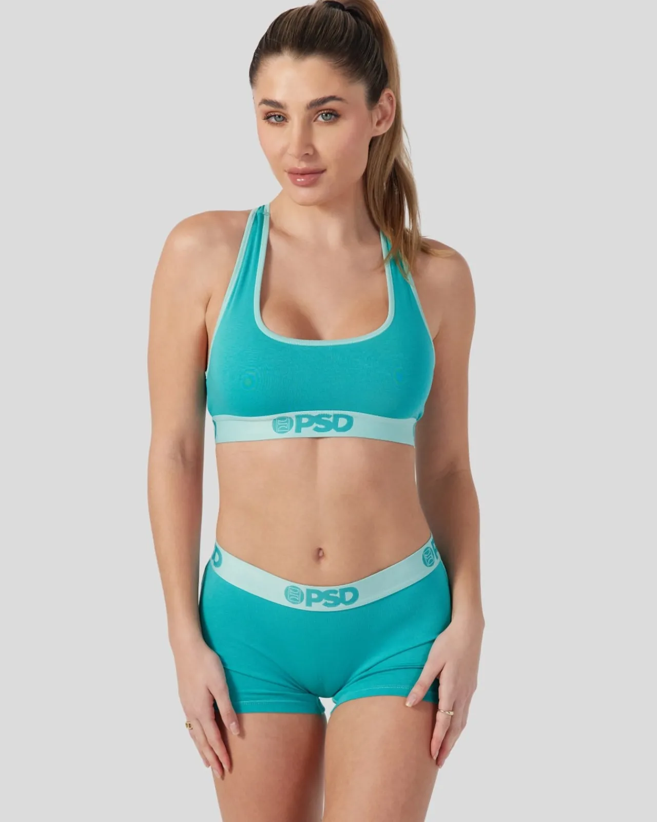 Women PSD Sports Bra|Modal Blend*Modal Solids - Jade