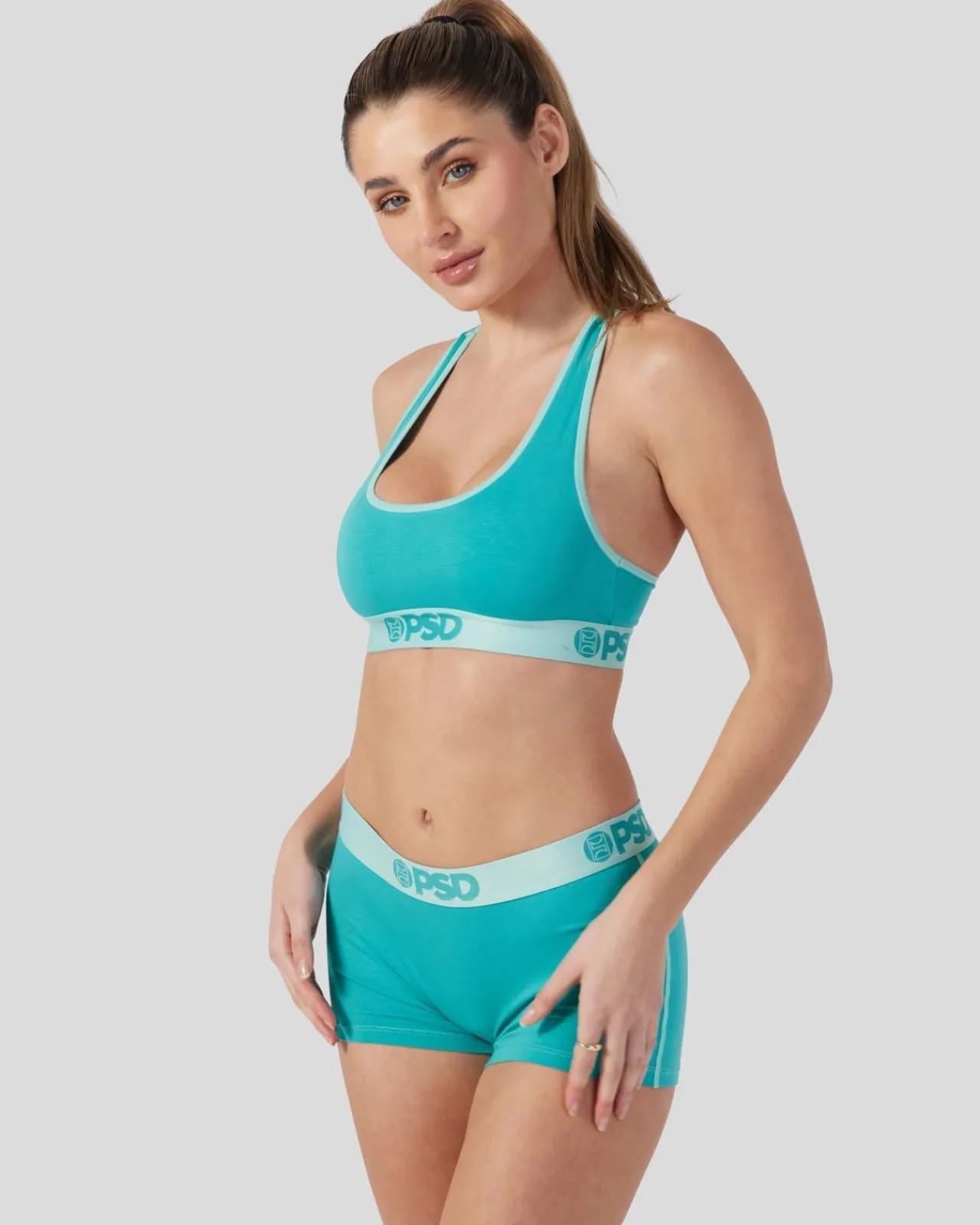 Women PSD Sports Bra|Modal Blend*Modal Solids - Jade