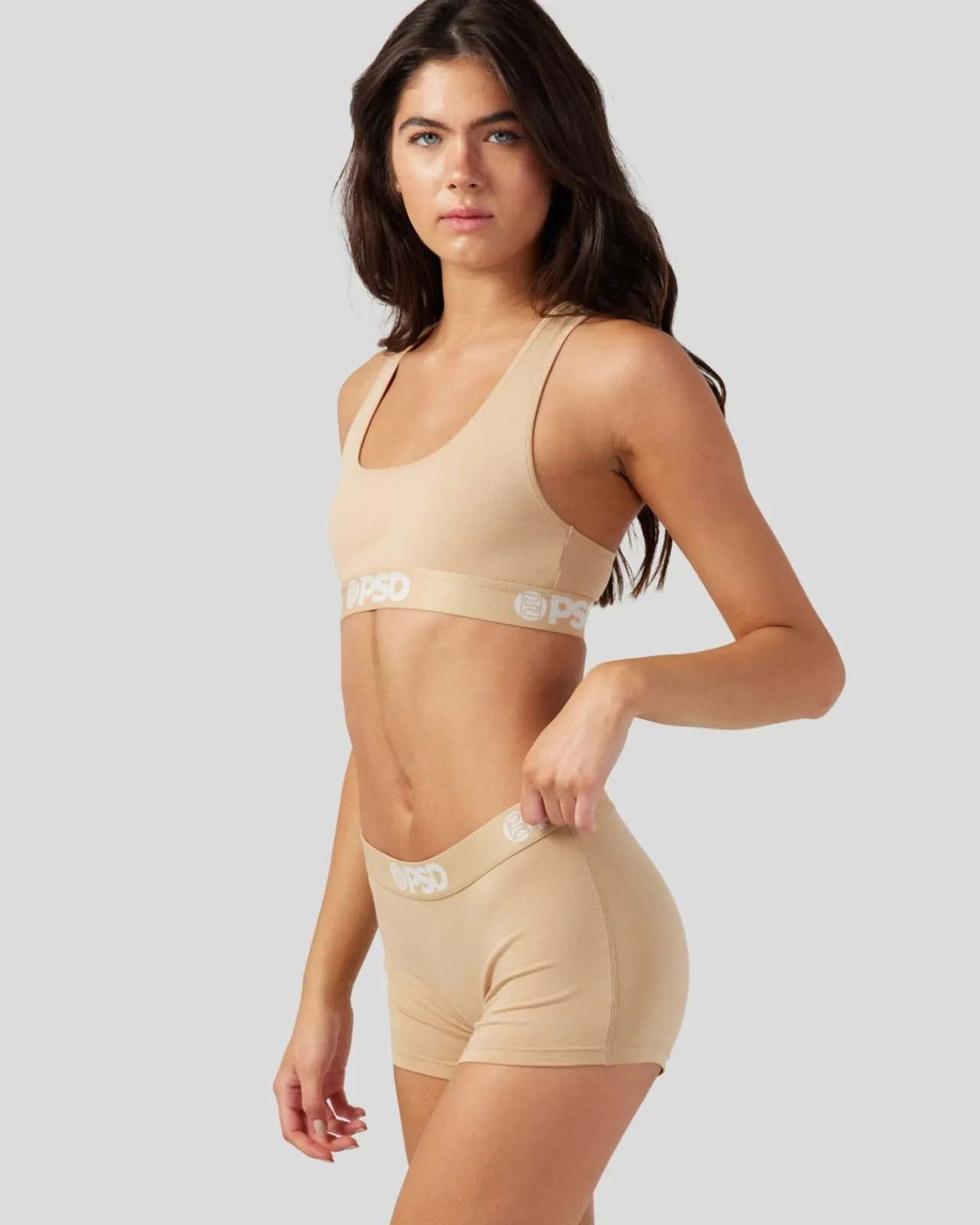 Women PSD Sports Bra|Modal Blend*Modal Solids - Sand