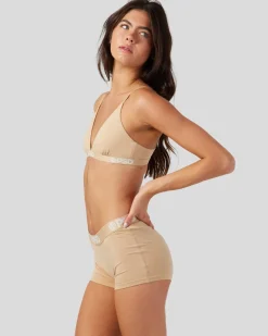 Women PSD Triangle Bralette|Modal Blend*Modal Solids - Sand