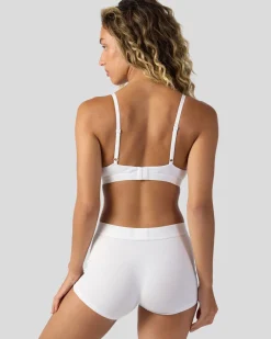 Women PSD Triangle Bralette|Modal Blend*Modal Solids - White