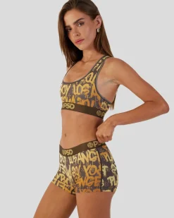 Women PSD Sports Bra|Core Standard*Playboy - Graffiti Luxe
