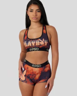 Women PSD Sports Bra|Core Standard*Playboy - Lava Dye