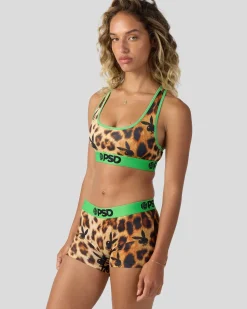 Women PSD Sports Bra|Core Standard*Playboy - Leopard Pop