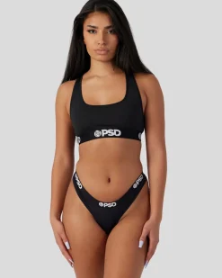 Women PSD Thongs|Core Standard*Solids - Black