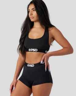 Women PSD Sports Bra|Core Standard*Solids - Black