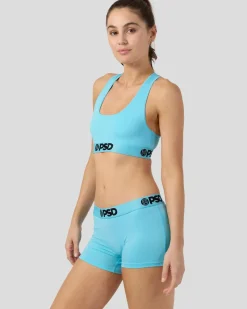 Women PSD Sports Bra|Core Standard*Solids - Caribbean