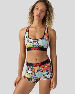 Women PSD Sports Bra|Core Standard*SpongeBob SquarePants - Squad