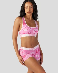 Women PSD Sports Bra|Core Standard*Strawberry Shortcake - Velour