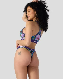 Women PSD Thongs|Core Standard*Violet Paisley